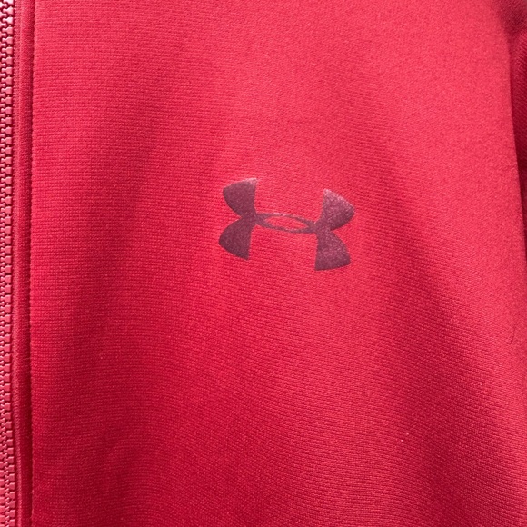 Under Armour Full Zip Red Cold Gear Jacket Size XLT - Picture 6 of 8